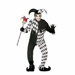 Halloween horror harlekijn kostuum heren