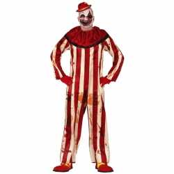 Horror clownpak billy verkleed kostuum rood/wit heren